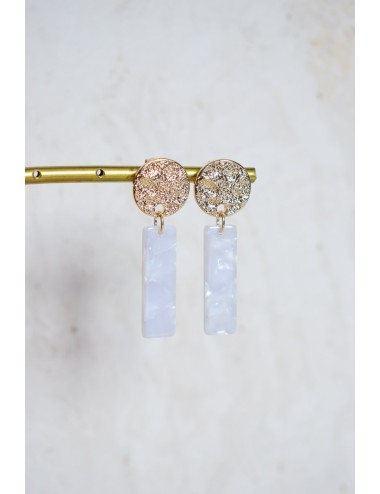 Boucles d'oreilles de mariage Aimée avec breloque écaille de tortue