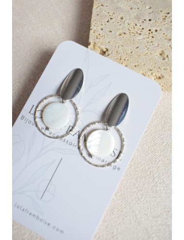 Boucles d'oreilles Alanka, pour mariée avec moderne