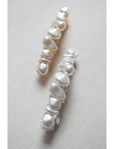 Barrette en perles pour la mariée, Idylle, avec perles irrégulières