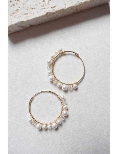 Boucles d'oreilles de mariage style minimaliste, modèle Palet.