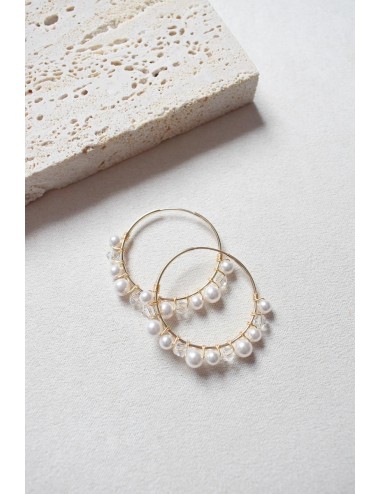Boucles d'oreilles de mariage style minimaliste, modèle Palet.