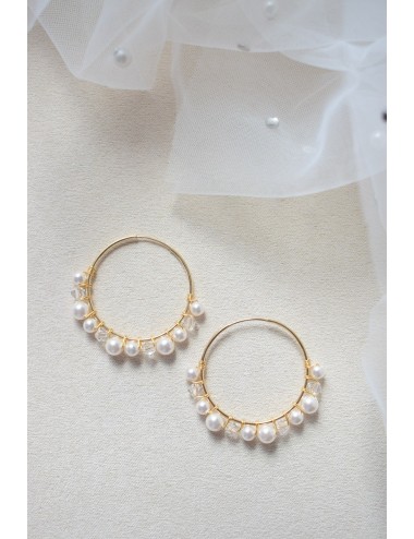 Boucles d'oreilles de mariage style minimaliste, modèle Palet.