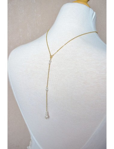 Collier de dos Rêveuse pour robe de mariée dos nu court