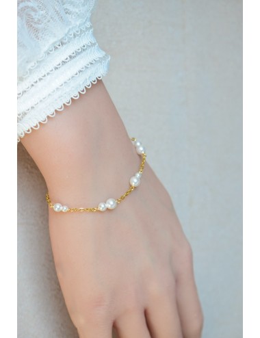 Bracelet de mariée Pure en chainette et cristal très fin.