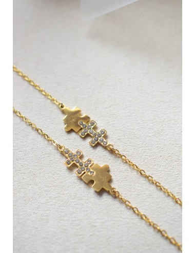 Bracelet amitié 2 pièces de puzzle