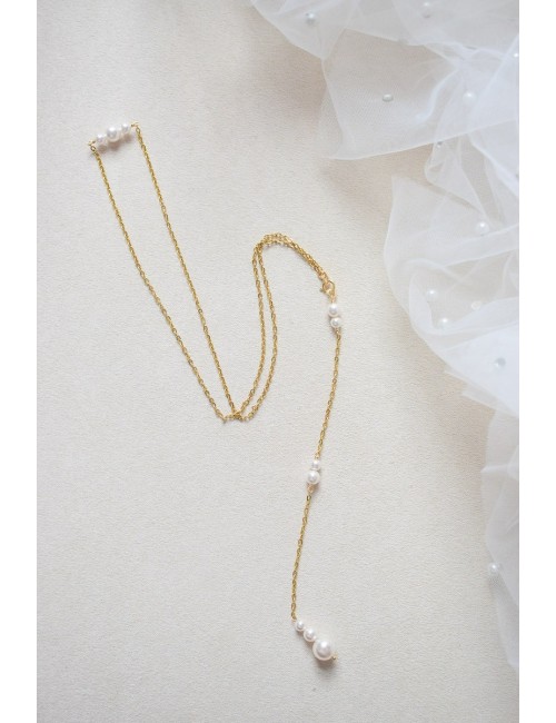 Collier de dos Rêveuse pour robe de mariée dos nu court