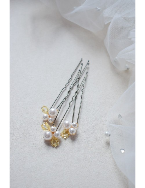 3 pics à cheveux Era pour le chignon de la mariée