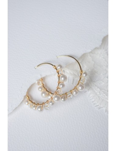Boucles d'oreilles de mariage style minimaliste, modèle Palet.