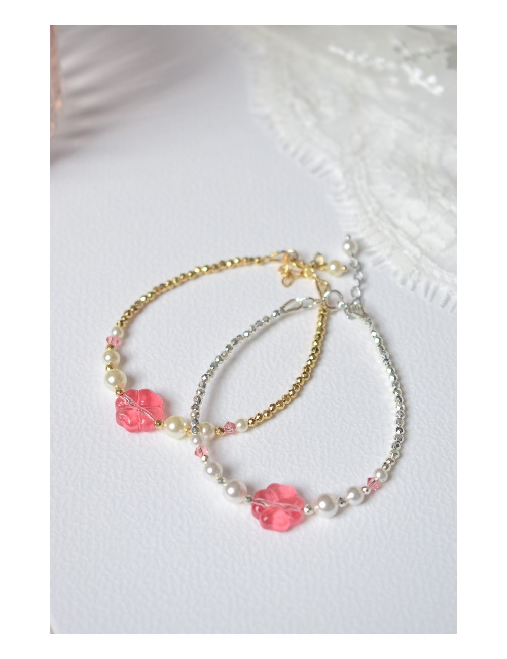 Bracelet pour témoin de mariage ou meilleure amie avec trèfle