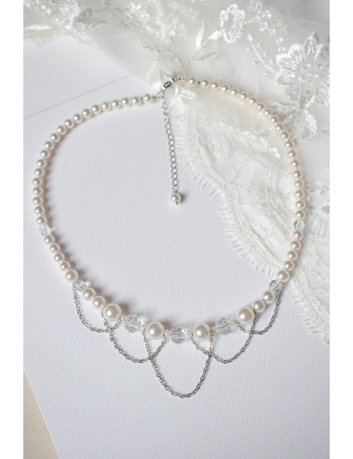 Collier mariage Odyssée en perles et cristaux