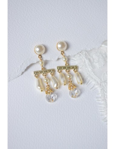 Boucles d'oreilles pour mariée audacieuse, modèle Sophie