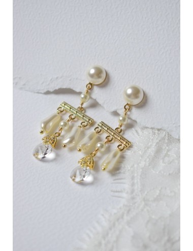 Boucles d'oreilles pour mariée audacieuse, modèle Sophie