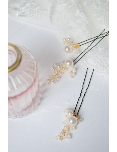 Ornement de cheveux Palmyre style glamour chic, 3 pics