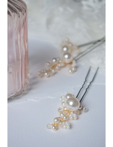 Ornement de cheveux Palmyre style glamour chic, 3 pics