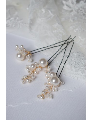 Ornement de cheveux Palmyre style glamour chic, 3 pics