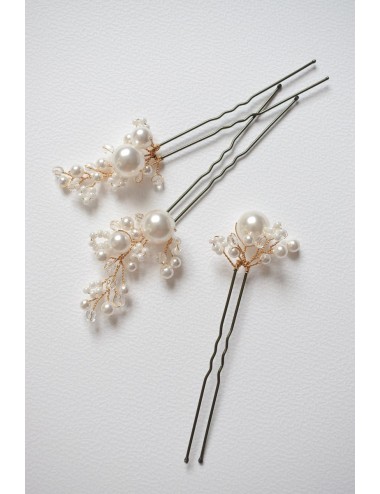 Ornement de cheveux Palmyre style glamour chic, 3 pics