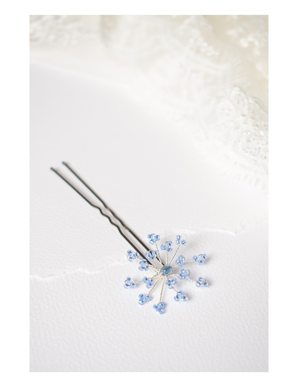 Pic à cheveux ''Quelque chose de bleu'' pour la mariée