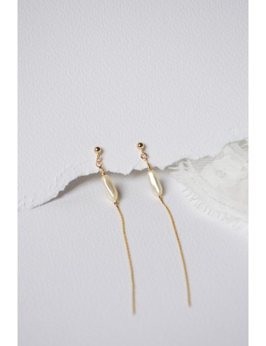 Boucles d'oreilles pour mariée minimaliste