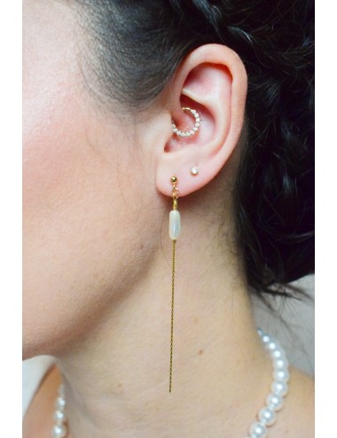 Boucles d'oreilles pour mariée minimaliste