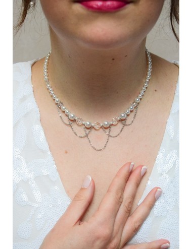 Collier mariage Odyssée en perles et cristaux