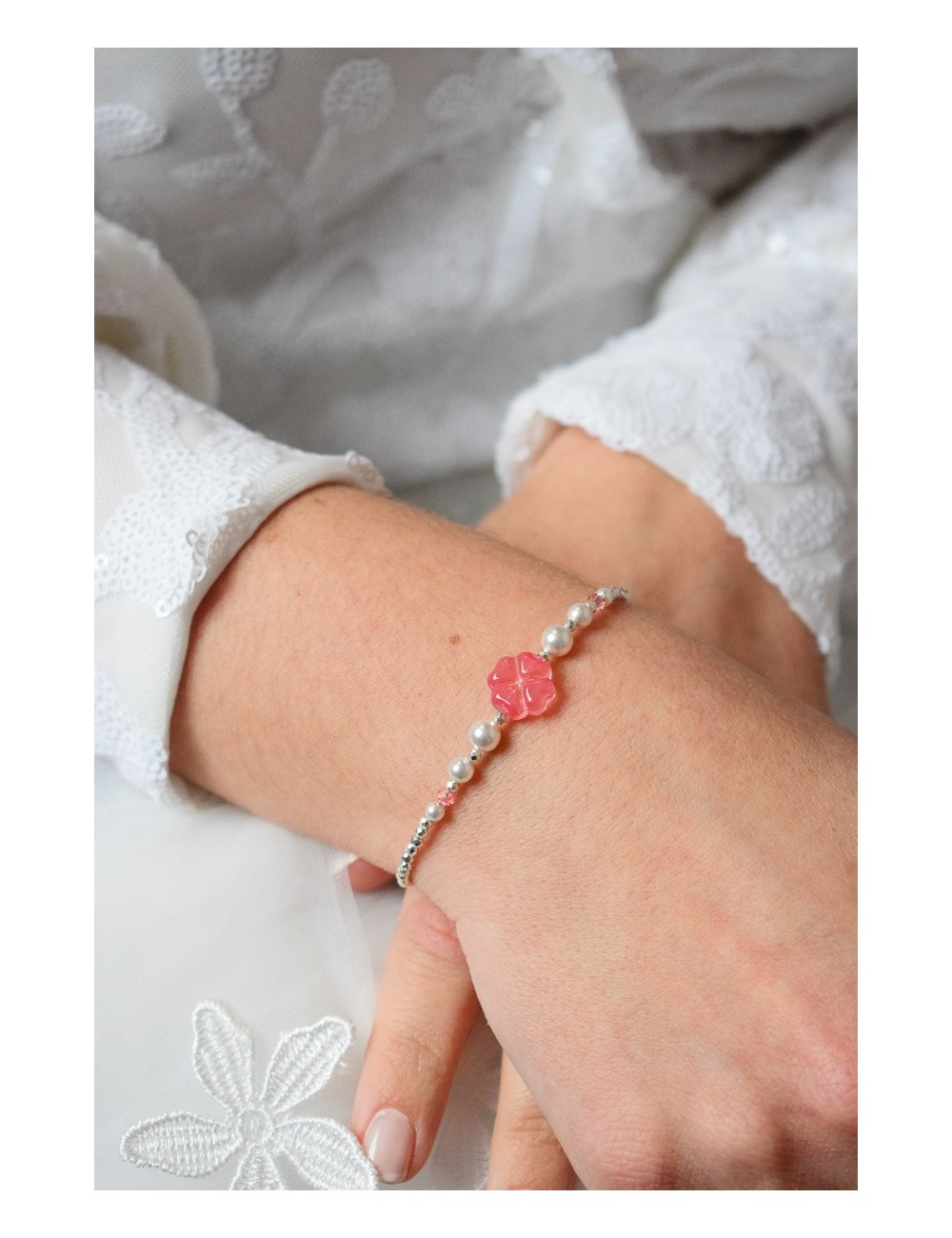 Bracelet pour témoin de mariage ou meilleure amie avec trèfle