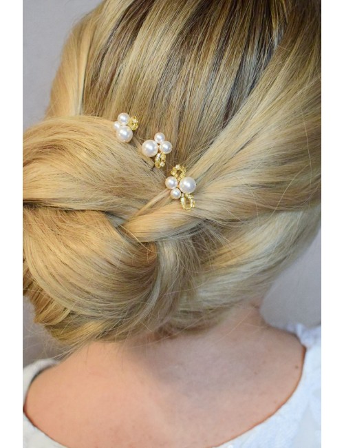 3 pics à cheveux Era pour le chignon de la mariée
