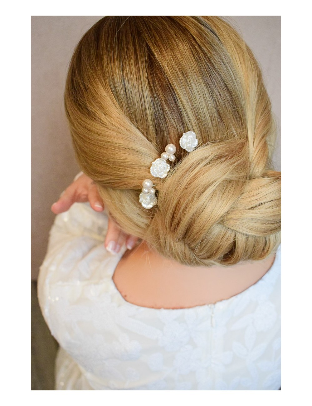 5 jolis pics avec des perles et fleurs nacrées