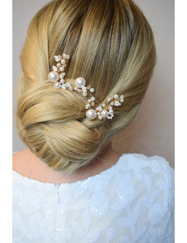 Ornement de cheveux Palmyre style glamour chic, 3 pics