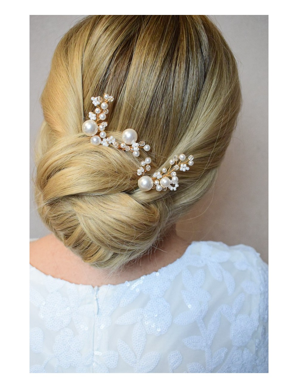 Ornement de cheveux Palmyre style glamour chic, 3 pics