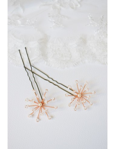 Pic à cheveux en perles en forme de fleur ''Agapanthe'' pour la mariée