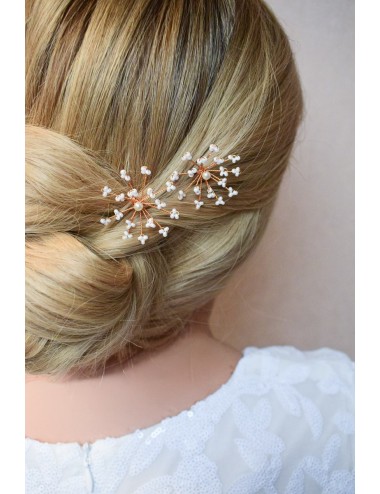 Pic à cheveux en perles en forme de fleur ''Agapanthe'' pour la mariée