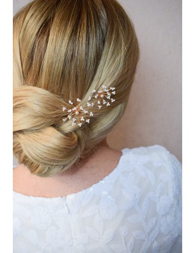 Pic à cheveux en perles en forme de fleur ''Agapanthe'' pour la mariée