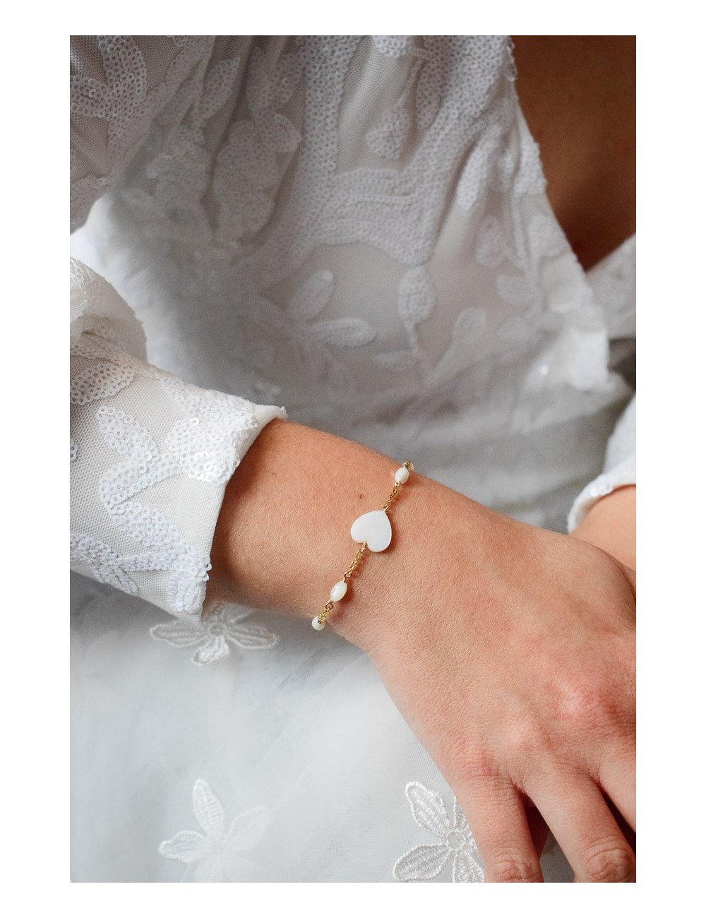 Bracelet pour témoin de mariage ou meilleure amie avec coeur