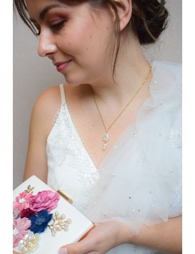 Collier de mariage Pixie sur une très jolie chaine avec pendentif
