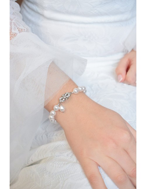 Bracelet de mariée Daphné, au style rétro chic