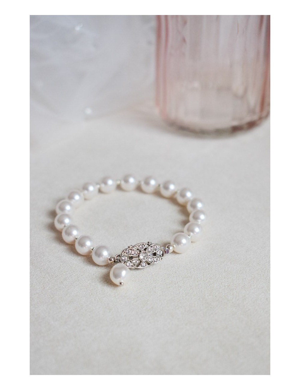 Bracelet de mariée Daphné, au style rétro chic