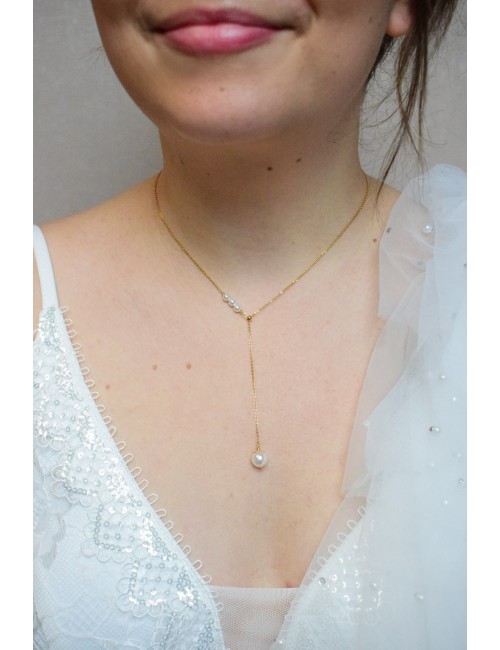 Collier de mariage Pauline au style minimaliste