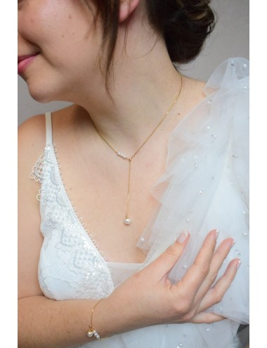 Collier de mariage Pauline au style minimaliste