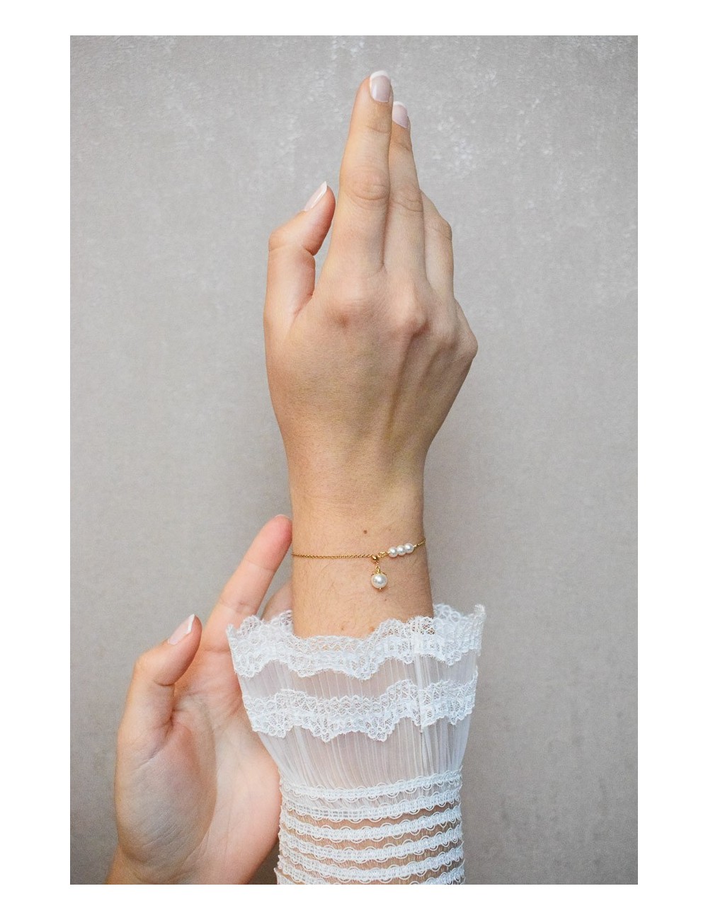 Bracelet de mariée Pauline style minimaliste très fin