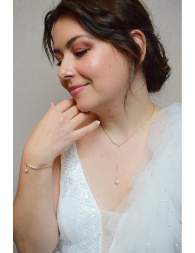 Bracelet de mariée Pauline style minimaliste très fin