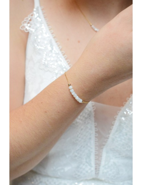 Bracelet pour la mariée modèle Virtuose, perles de nacre
