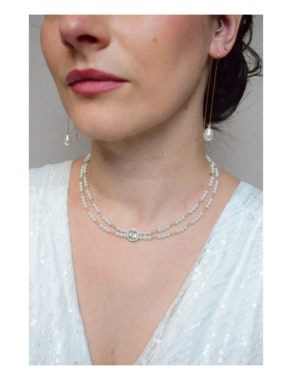 Collier de mariage Juliette rétro chic