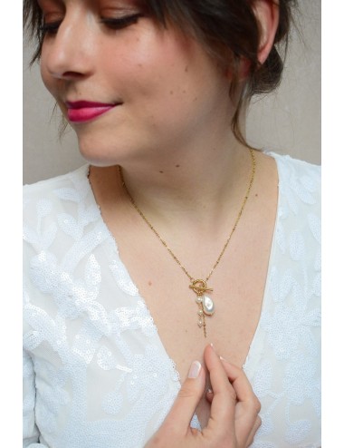 Collier de mariage Rochelle original avec fermoir devant