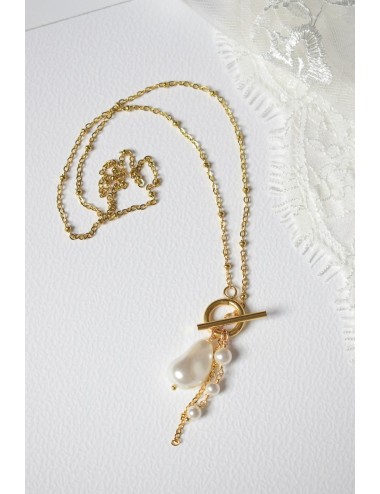 Collier de mariage Rochelle original avec fermoir devant