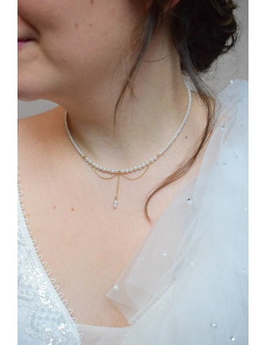 Collier de mariage Pénélope en perles