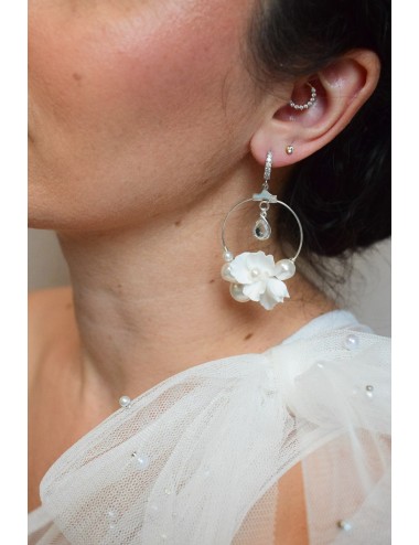 Boucles d'oreilles de mariage créoles Camille