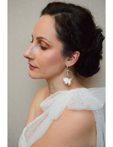 Boucles d'oreilles de mariage créoles Camille