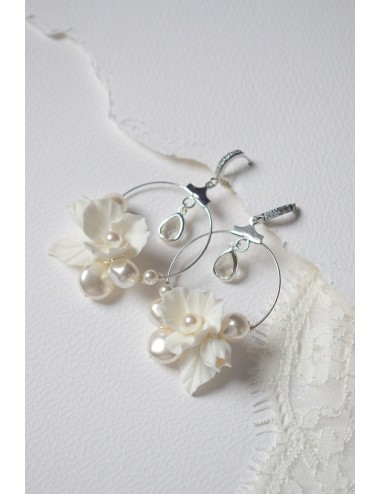 Boucles d'oreilles de mariage créoles Camille