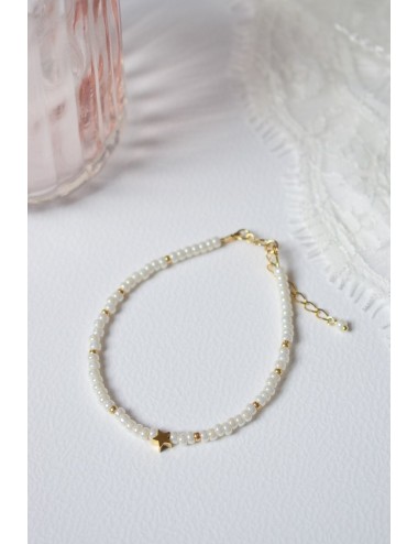 Bracelet pour témoin de mariage modèle Etoile dorée ou argentée