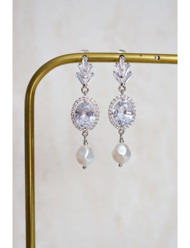 Boucles d'oreilles Parisienne pour mariée glam chic